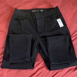 Old Navy Black Denim Super Skinny High Rise Jeans
